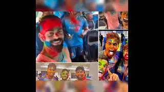 team India Holi celebration #cricket #cricketshorts#viral #ipl #ipl2023 #mi #rcb #csk #rr #happyholi