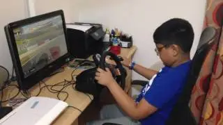 YUGANSH PLAYING G27 AND PLAYSTATION
