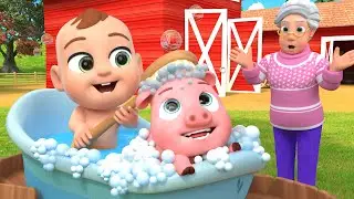 Bath Song on the Farm | Newborn Baby Songs & Nursery Rhymes