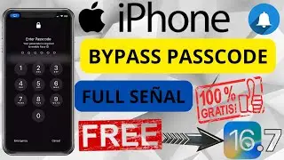 IPHONE 🍎 BYPASS PASSCODE CON SEÑAL ✅️✅️ Y FULL NOTIFICACIONES 🔔 TOTALMENTE GRATIS FACIL Y SENCILLO 👌