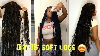 *beginner* DIY soft locs tutorial 36 inches | FIRST TIME