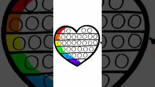 how to draw pop it 🌈❤️ heart #shorts #popit #shortvideo #drawing