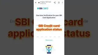 SBI Credit card application status check online #creditcard #sbicreditcard