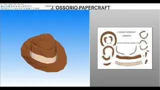 Sombrero Marr&oacute;n con Cinta Color Crema en Papercraft