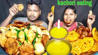 eating show | eating challenge | Samosa kachori jalebi duska eating | asmr mukbang Samosa eating