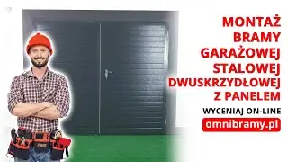 Jak zamontować bramę garażową rozwierną dwuskrzydłową stalową z panelem - montaż OMNIbramy.pl DRZWI