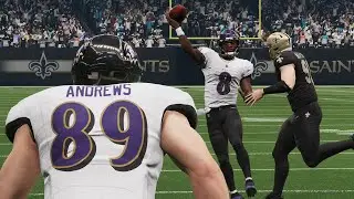 Madden 21 Gameplay - Baltimore Ravens vs New Orleans Saints @ Superdome (EA Madden NFL)