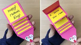 DIY - Happy Mother's Day Special Card | Water Fall Greeting Card for mom | Pull me | Handmade card
