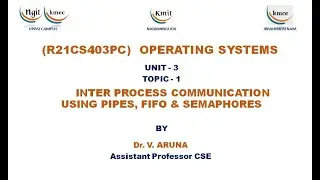 UNIT - 3_INTER PROCESS COMMUNICATION USING PIPES, FIFO & SEMAPHORES