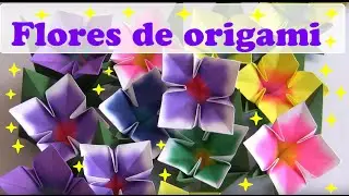 FLOR 4 PÉTALAS DE ORIGAMI.