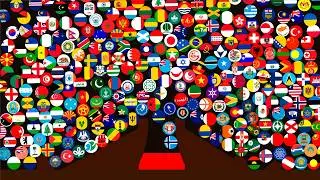 468 Countries Marble Race in Algodoo