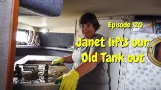Installing our new fuel tank in a Carver 3207 Episode 120