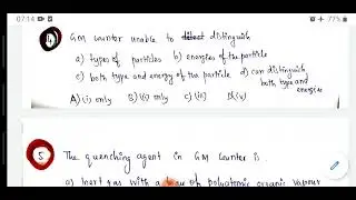 FREE TEST-4. NUCLEAR PHYSICS(PARTICLE DETECTORS).PG-TRB-2022 (PHYSICS)