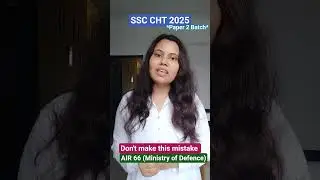 Don't Make this Mistake 😑 #ssccht2025 #ssc