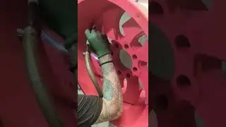 Three tone wheel part 2 #powdercoat #colorchange #asmr