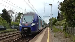Z55500 R&eacute;gio 2N TER Centre : Passage sans arr&ecirc;t en gare de Gazeran en direction de Paris