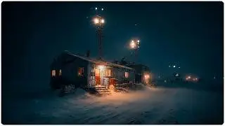 Alone in Antarctica: 10 Hours of Heavy Snowstorm & Strong Snowfall (Dark Screen)