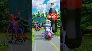 Strange Crazy Cars vs Spinning Coca Cola Zero in BeamNG.drive
