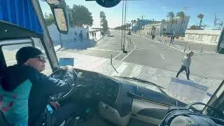 Поездка на автобусе от первого лица по городу Малага, Испания 🇪🇸 || Вид из автобуса на городскую ...