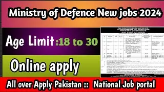 Ministry of Defence New Jobs 2024 || Mod new jobs 2024 || ISI agency jobs 2024