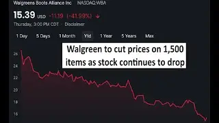 Walgreens cuts price on 1,500 items, stock still struggling