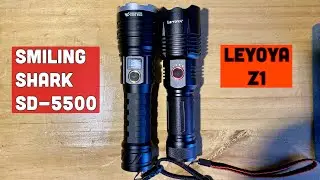 Smiling Shark SD-5500 vs Leyoya Z1 senter zoom super terang