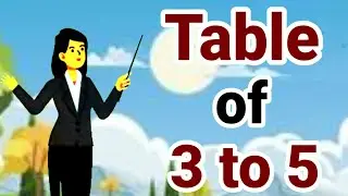 Table of 3 to 5 | 3 ka Table | 4 ka Table | 5 ka Table | Table in English 3 to 5 | Math Table TV 
