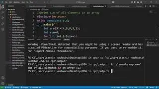 sum of all elements in an array