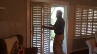 Patio Door Plantation Shutters