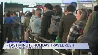 Last minute holiday travel rush