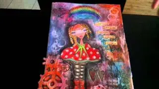 CreatewithKate Christmas Jamboree dylusions canvas kit