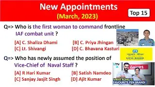 New Appointments/ New Appointment current affairs 2023/ Current affairs/ monthly current affair/ SSC