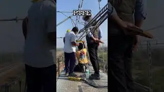 PTFE Maintenance in Railway OHE #shorts