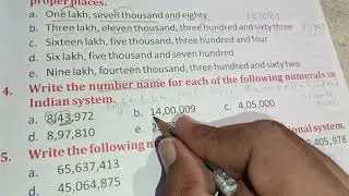 WRITE THE NUMBER NAME FOR EACH OF THE FOLLOWING NUMBER IN INDIAN NUMBER SYSTEM