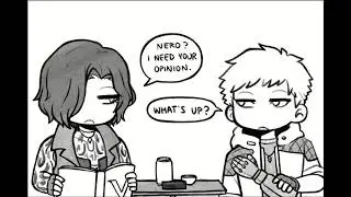 V and Nero have a little talk. (@_SopaGamja)