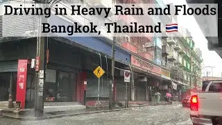 13 September 2022 | Driving in Heavy Rain and Flood Today (Bangkok, Thailand)