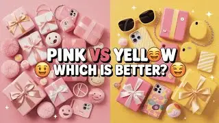 PINK vs YELLOW GLITTER ✨ | Aesthetic Gift Ideas 💝