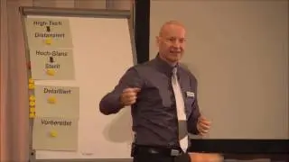 Der Rhetoriktrainer und Pr&auml;sentationstrainer PETER MOHR bei einem Vortrag zum Thema Pr&auml;sentieren