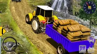#2. V2 of Heavy Cargo Tractor Trolley Game. Realistic Farming + Offroad