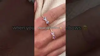 Custom Bow Rings With Your Birthstone 🥹🎀 | Mill Rock East Sweetest Stack Ever