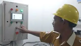 Laporan presentasi ujian praktikum rangkaian VFD menggunakan PLC dan HMI