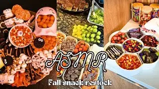 Satisfying/ organized fall snack restock and refill spooky/ halloween edition tiktoks