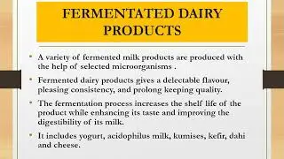 Dairy starter cultures, fermented dairy products (part-1)