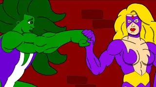 SHE-HULK VS TITANIA MOMMY GIANTESS MUSCLE BOOBS GROWTH UNAWARE POV CITY ATTACK CRUSH