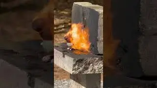 Melting old toys with a flamethrower #family #funny #viral #fail #friends #fire #asmrsounds #pig