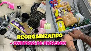 DEI A LOUCA E QUIS REORGANIZAR MINHA COZINHA DE PRETO 🖤 Fui às COMPRAS 🛍️ Lar e Mercado |Ash Couto