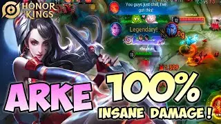 ARKE 100% INSANE DAMAGE!! - PRO GAMEPLAY TECHNIQUE USING ARKE ASSASSIN | HONOR OF KINGS (HOK)