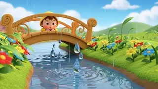 Five Sleepy Raindrops Dripping One by One | Nursery Rhymes for Kids & Baby Songs