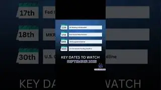 Key Crypto Dates: September 2025 #Bitcoin #Cryptnews #fedrates #makerdao #sky