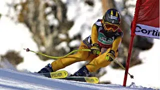 Isolde Kostner wins downhill (Cortina 2001)